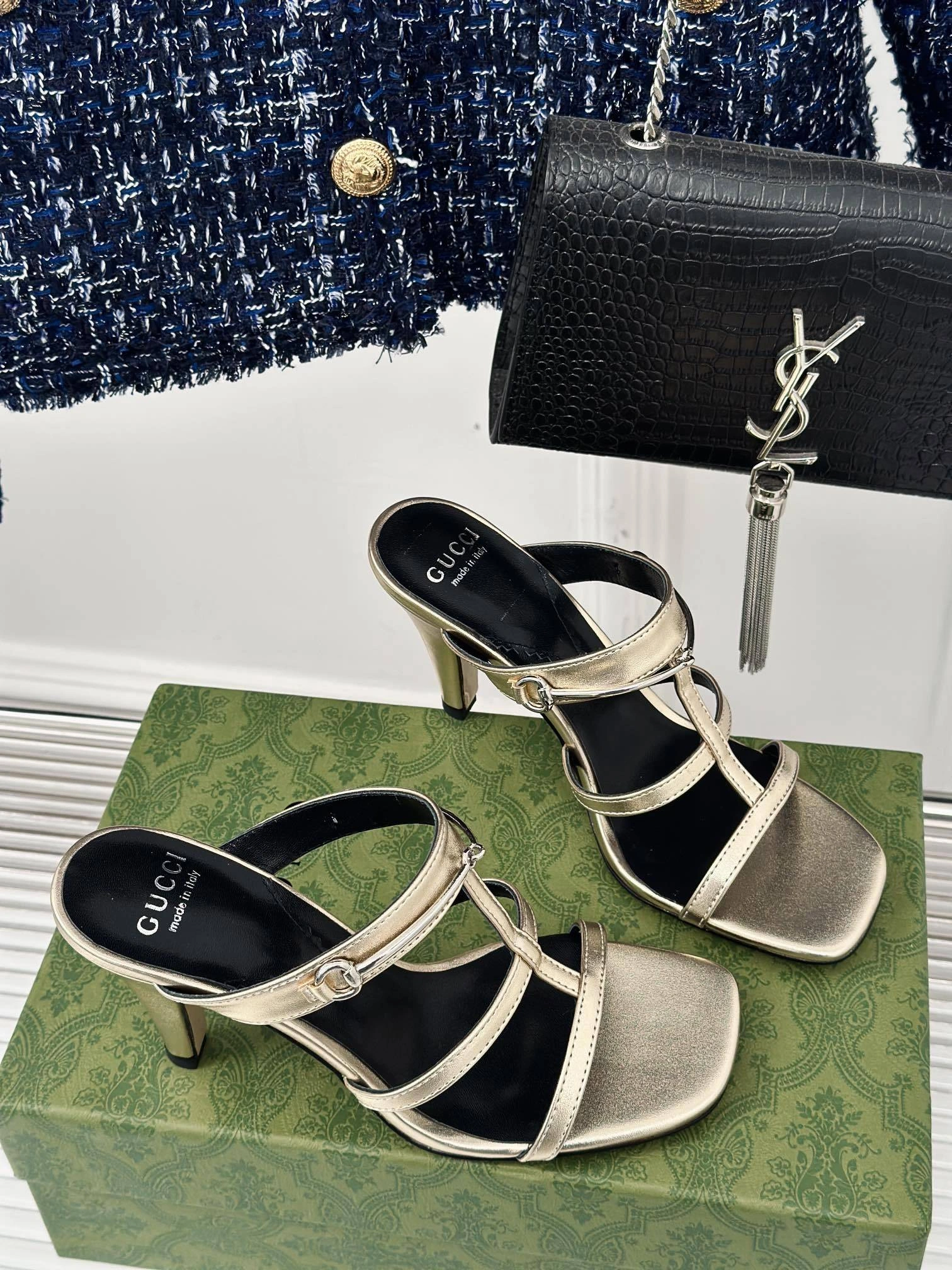 COCO-- 776643 B8B00 8053 Heel height：9.5CM Calfskin sheepskin item:D-X032C1439